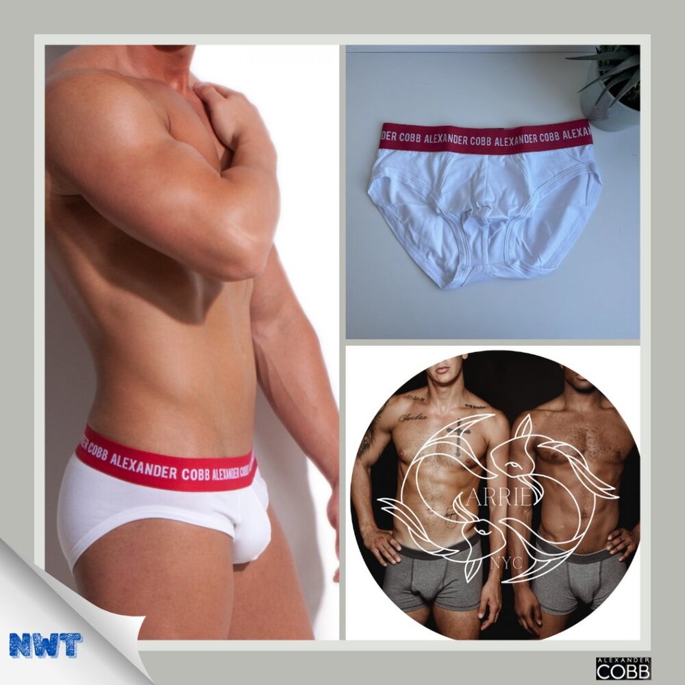 Alexander Cobb - Slip Brief - White-Red (M)